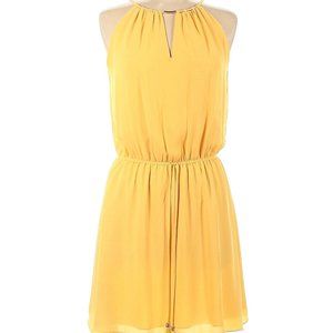 White House Black Market Yellow Dress sz12